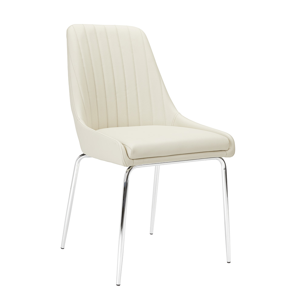 MOIRA CHAIR: Taupe Leatherette